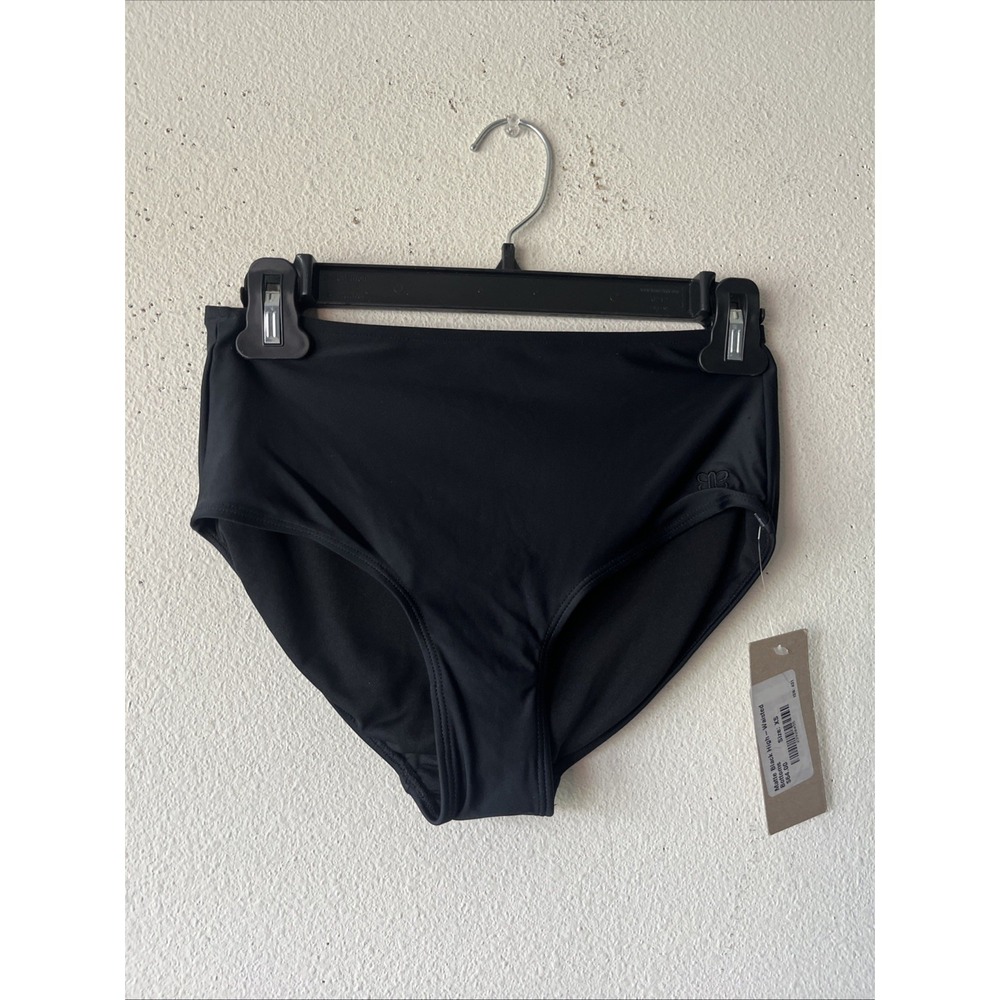 Albion Black Bikini Bottom High Waist  XS  Swimwear Beach Vacation Resort New
